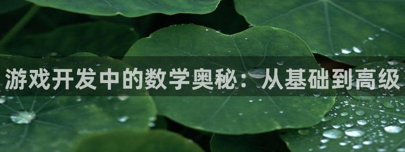 沐鸣2代理：游戏开发中的数学奥秘：从基础到高级