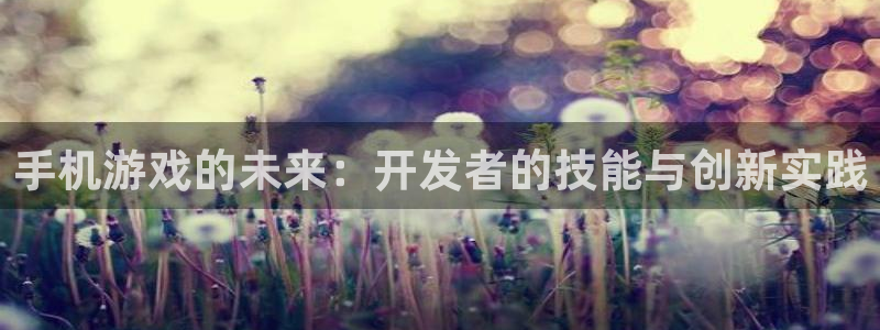 沐鸣2注册地址：手机游戏的未来：开发者的技能与创新实践