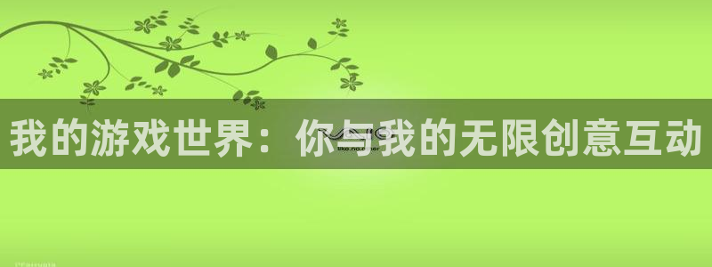 沐鸣2平台招商：我的游戏世界：你与我的无限创意互动